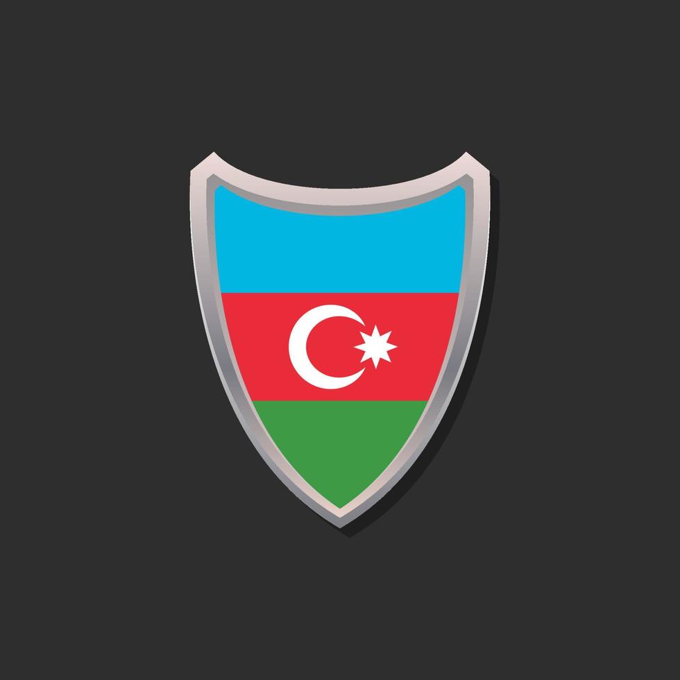 ilustración de la plantilla de la bandera de azerbaiyán vector