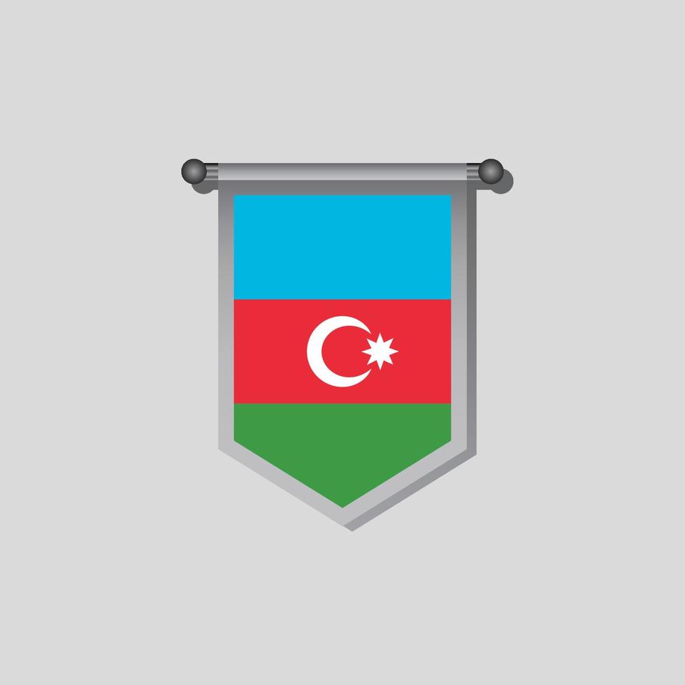 ilustración de la plantilla de la bandera de azerbaiyán vector