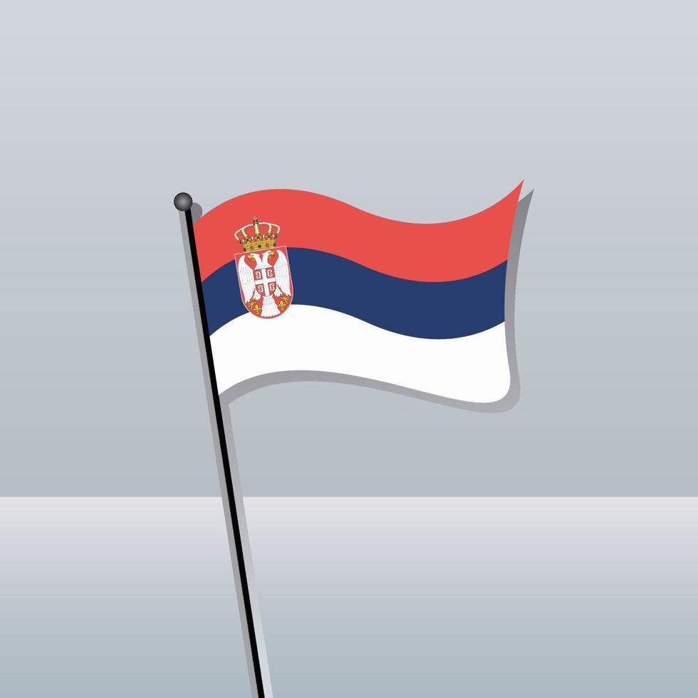 ilustración de la plantilla de la bandera de serbia vector