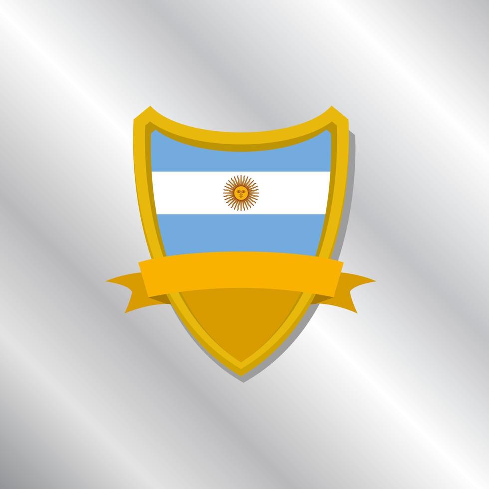 ilustración de plantilla de bandera argentina vector