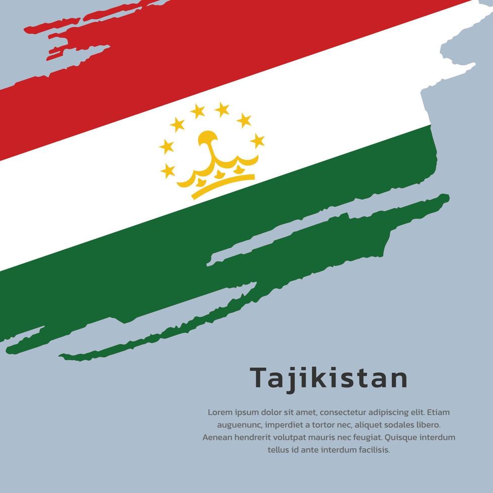 ilustración de la plantilla de la bandera de tayikistán vector