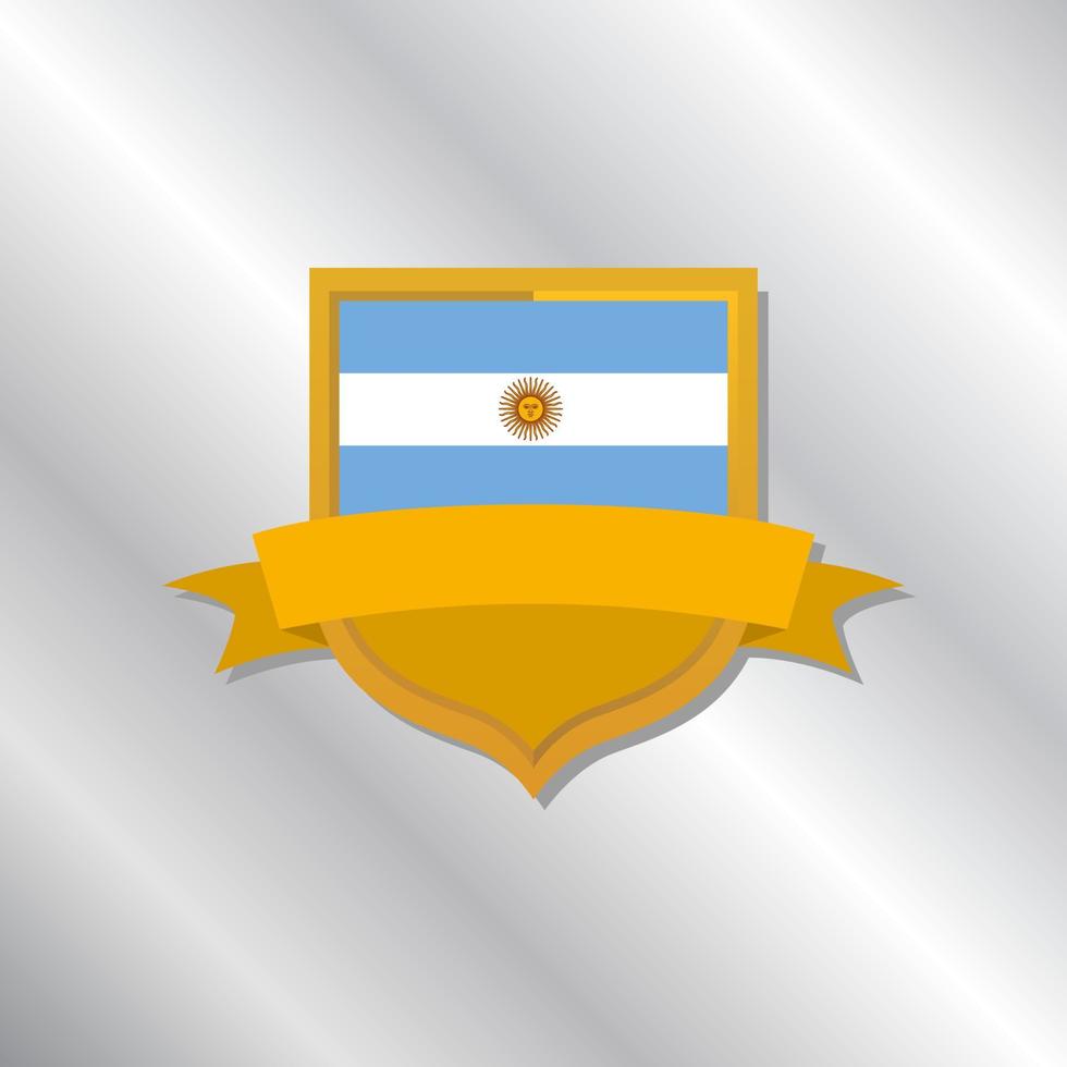 ilustración de plantilla de bandera argentina vector