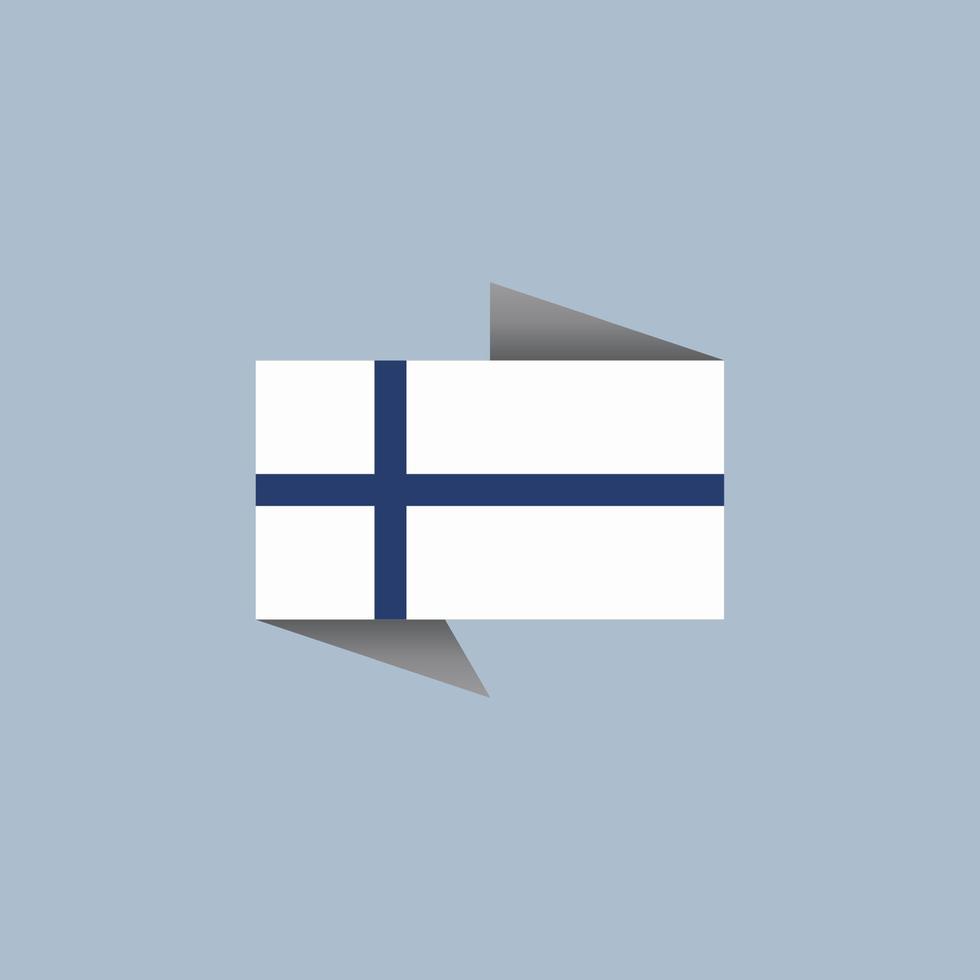 ilustración de la plantilla de la bandera de finlandia vector