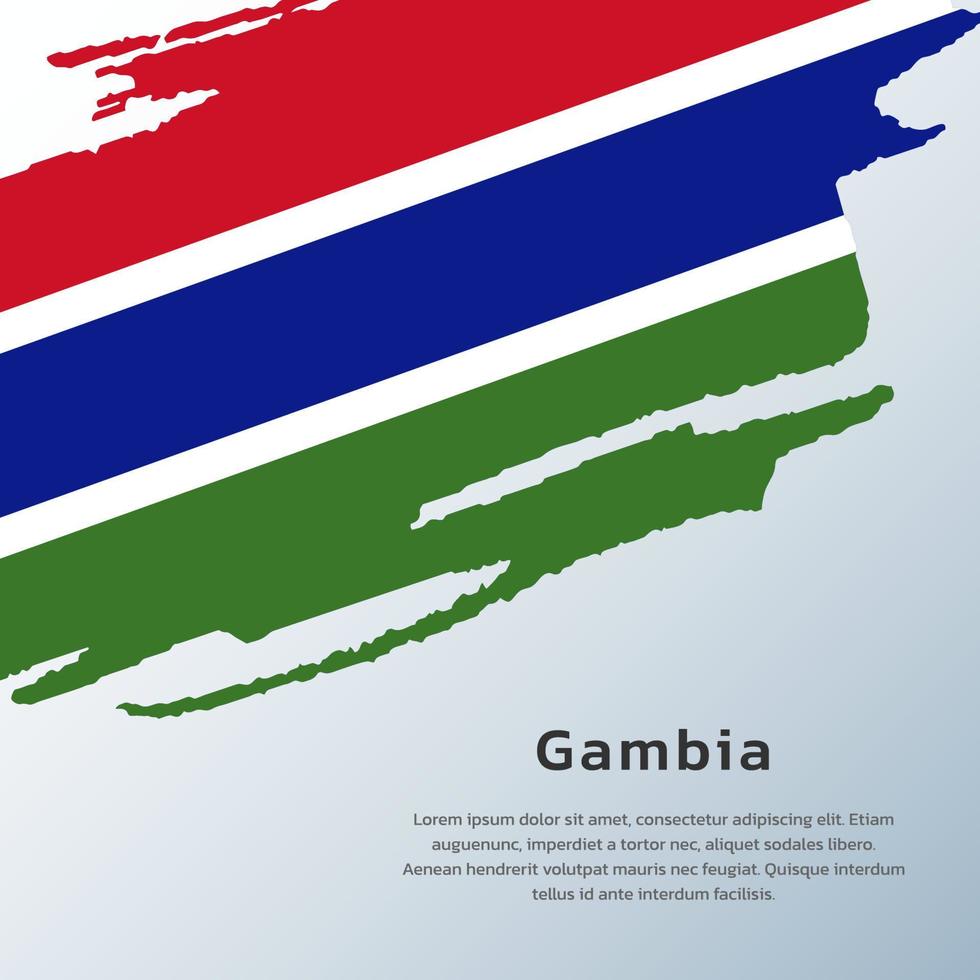 Illustration of Gambia flag Template vector