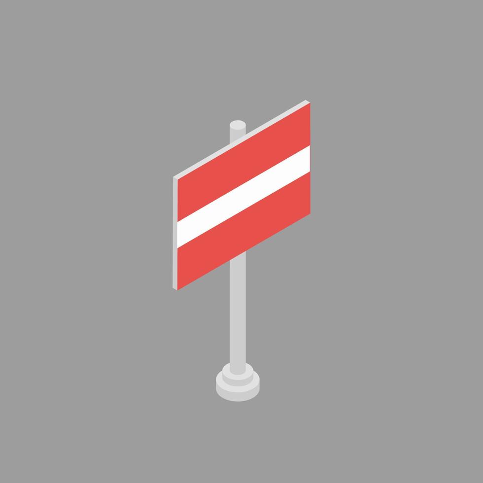 Illustration of Latvia flag Template vector