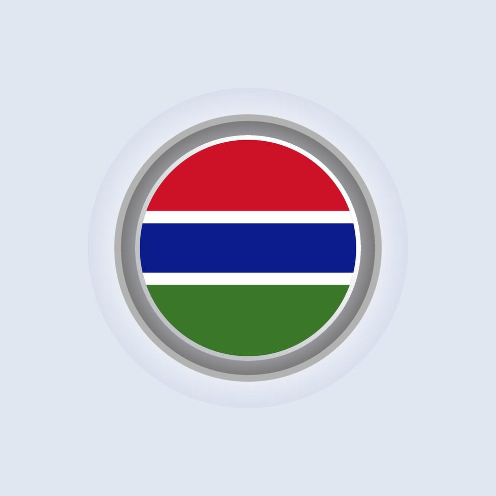 Illustration of Gambia flag Template vector