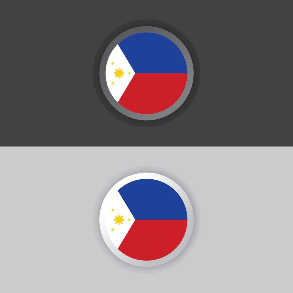 ilustración de la plantilla de la bandera de filipinas vector