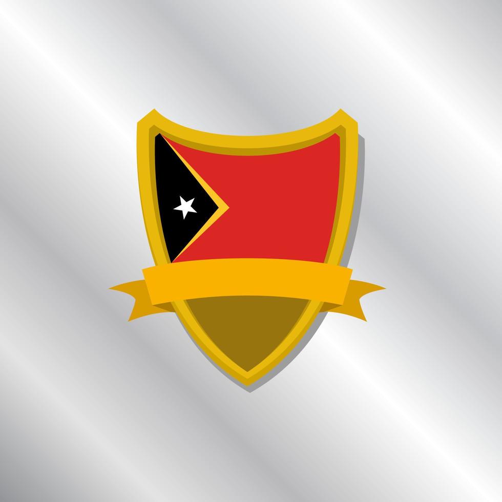 ilustración de la plantilla de la bandera de timor leste vector