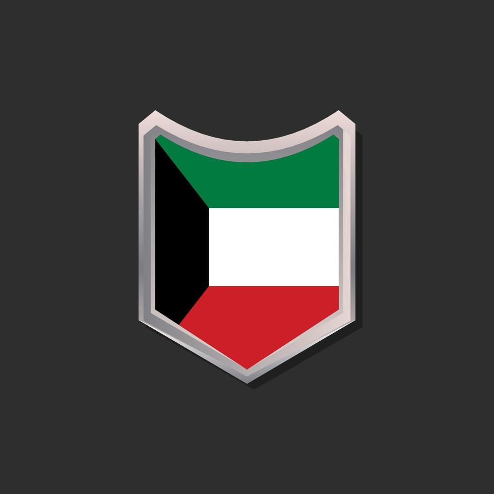 ilustración de la plantilla de la bandera de kuwait vector