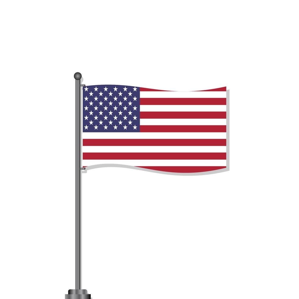 Illustration of United States flag Template vector