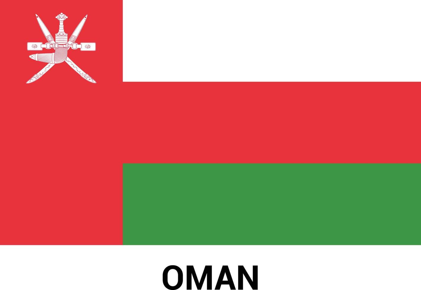 Oman flag design vector