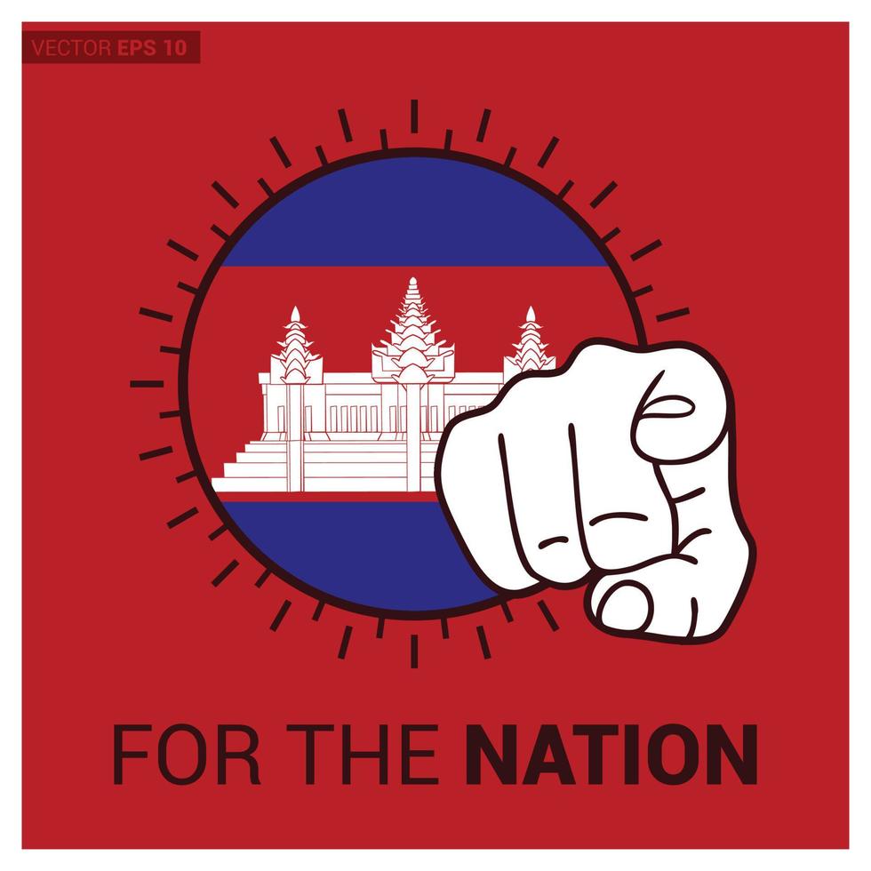 Country flag for nation with creative design vector