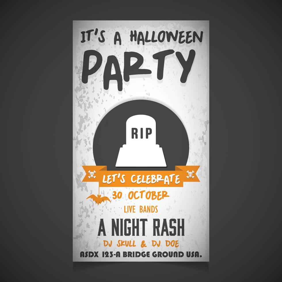 Its a Halloween party invitation card design vector