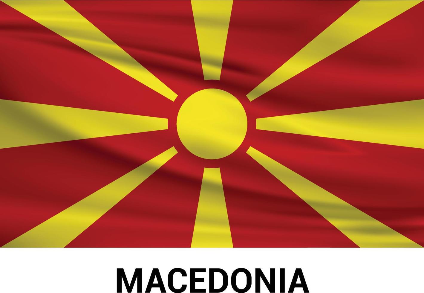 Macedonia flag design vector