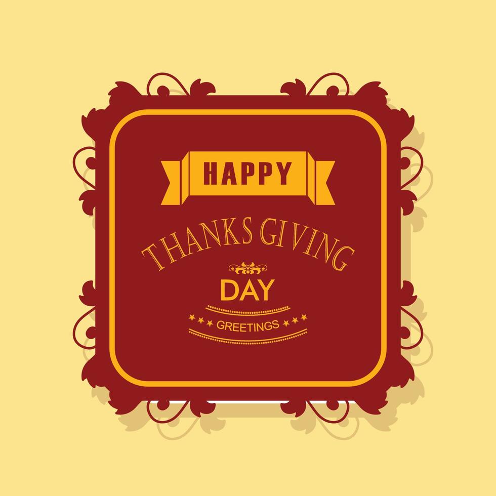 Happy Thanks Giving day design vector