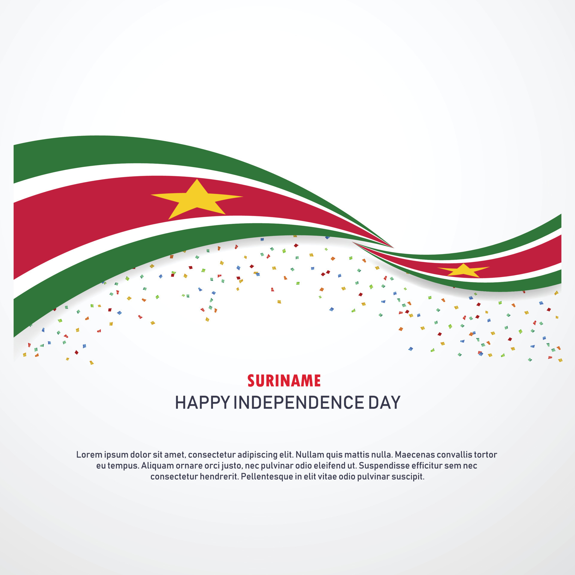 Suriname Happy independence day Background 13371655 Vector Art at Vecteezy