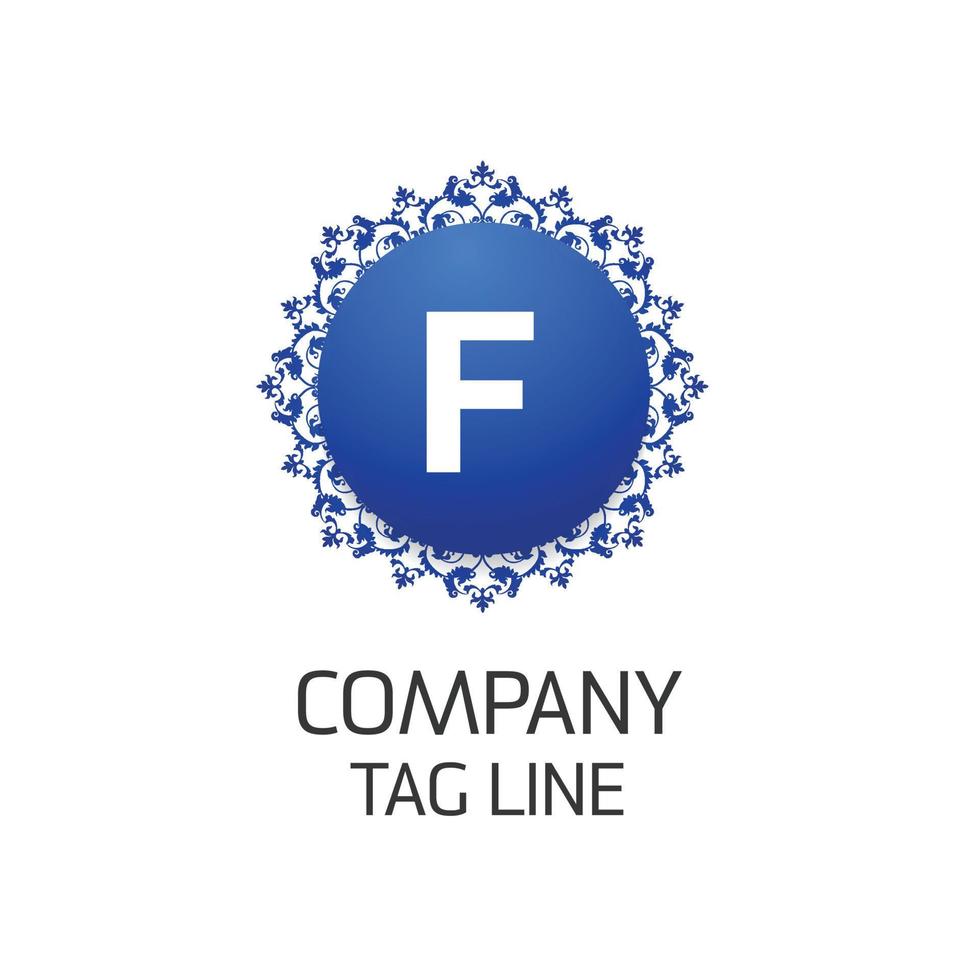Alphabetical logo design with creative typography vector