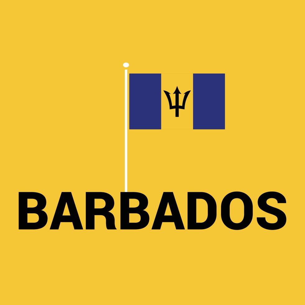 Barbados Independence day card design vector