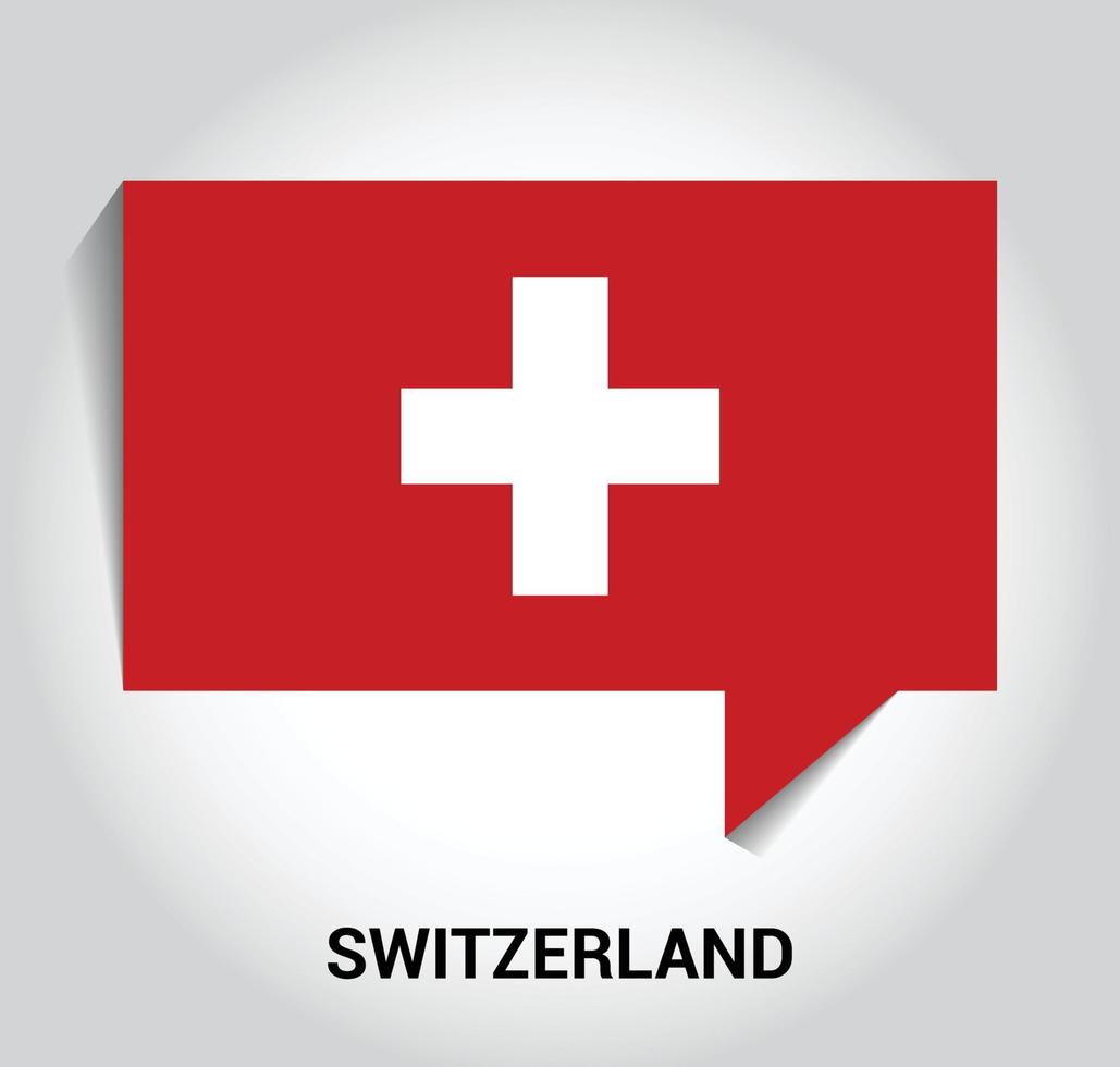 Switzerland flag design vector