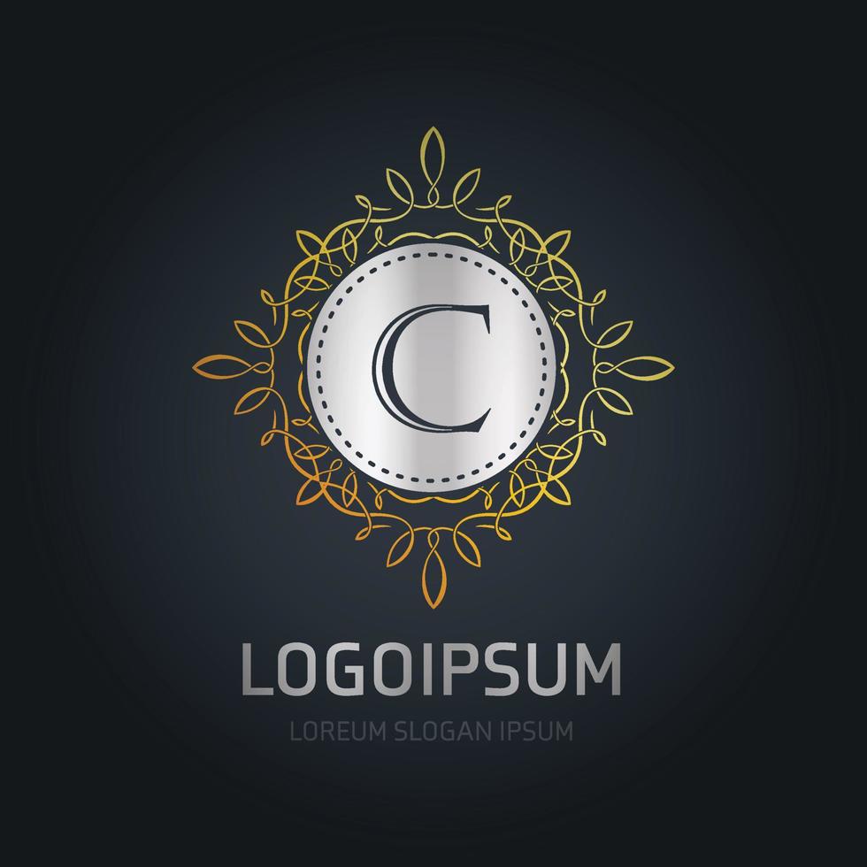 Alphabetic logo design with elegent design and typography vector
