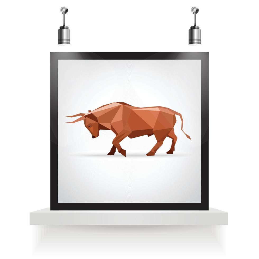 Bull design with light background vector