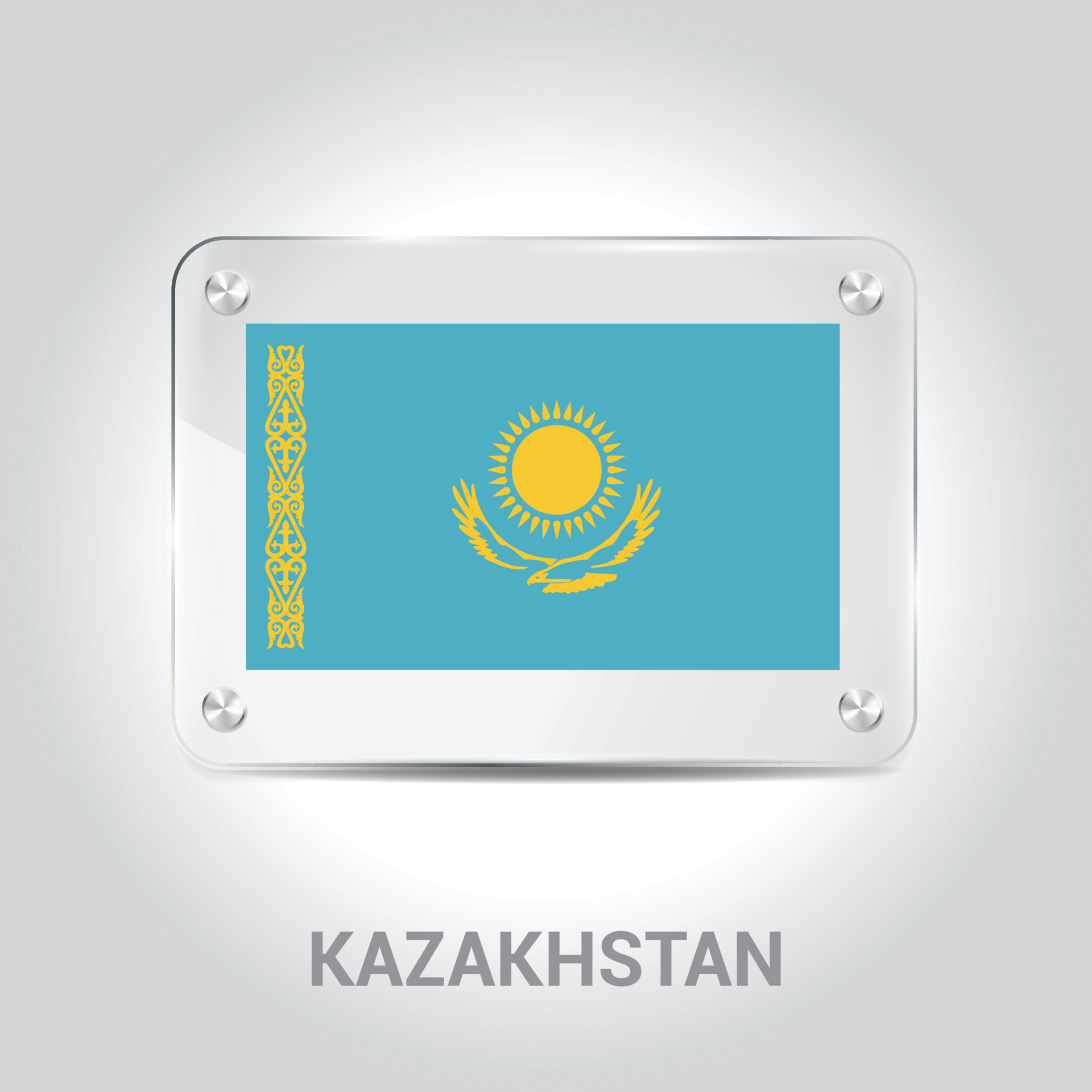 Kazakhstan flag design vector 13371799 Vector Art at Vecteezy