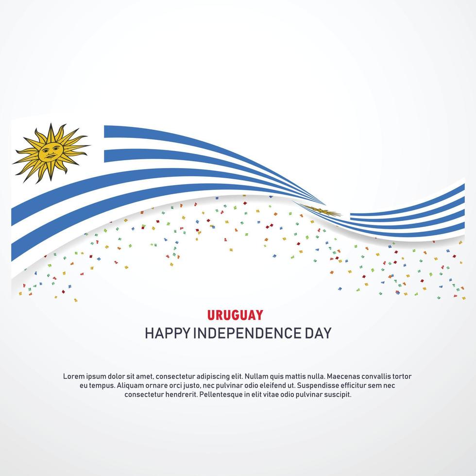 Uruguay Happy independence day Background vector