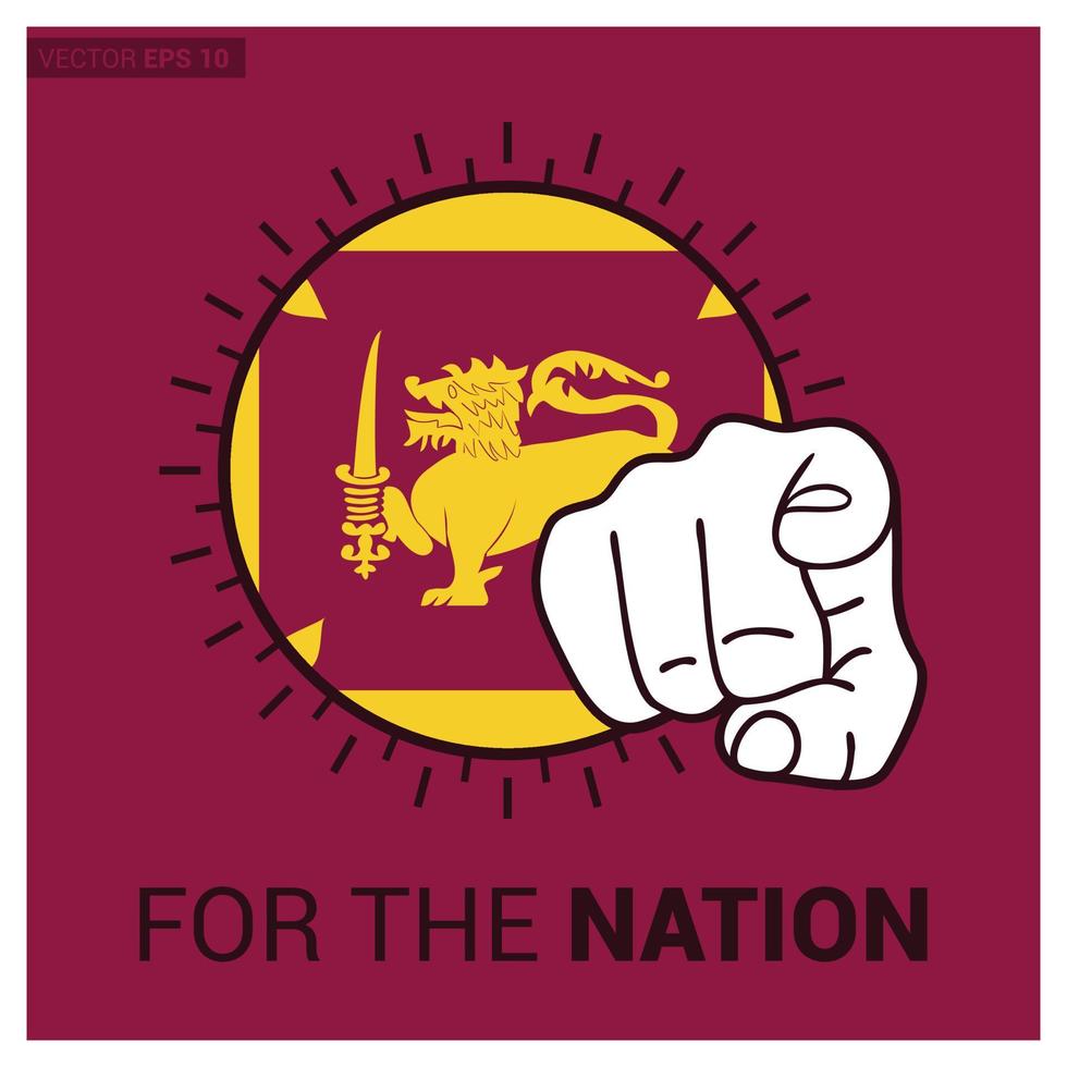 Country flag for nation with creative design vector