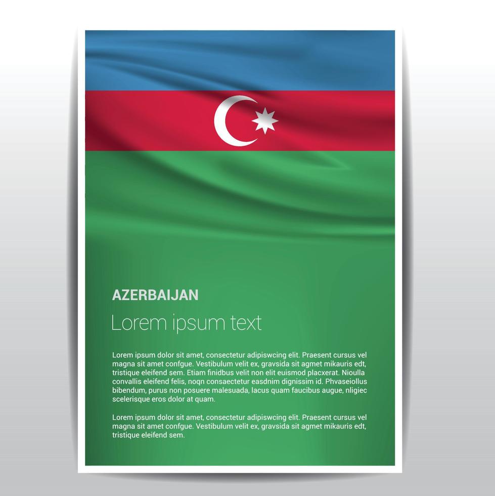 vector de diseño de bandera de azerbaiyán