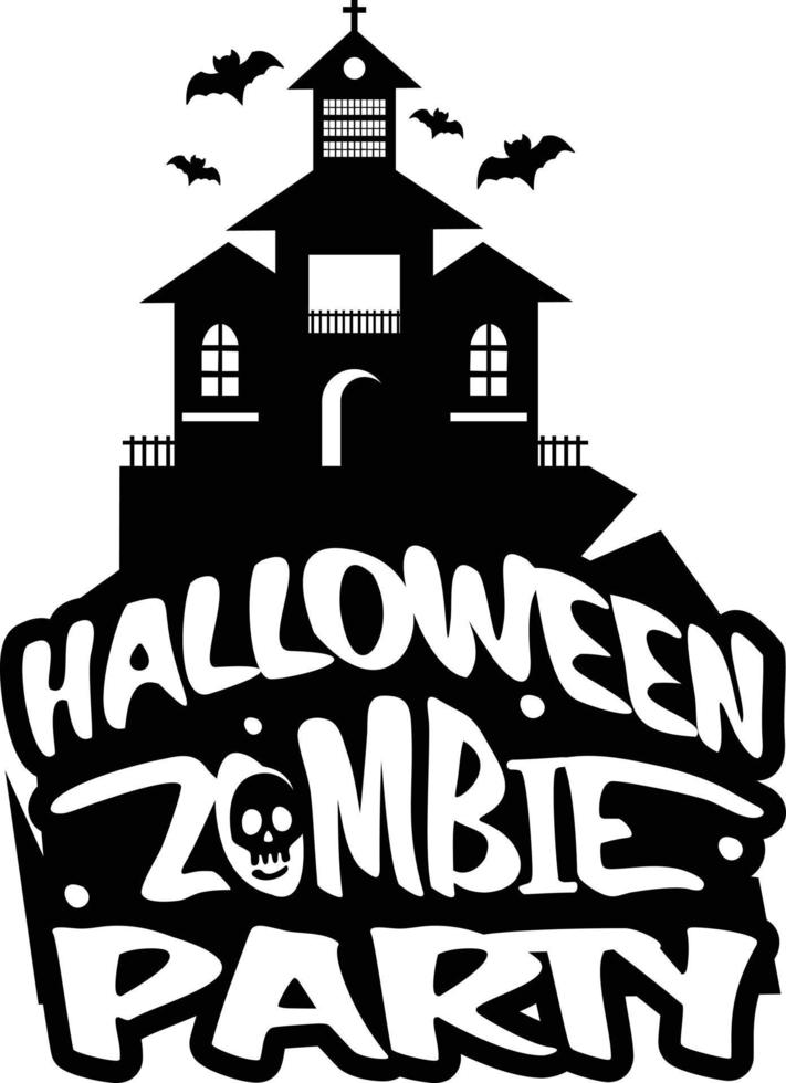 Halloween design with typography and white background vector