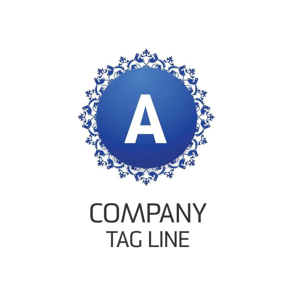 Alphabetical logo design with creative typography vector