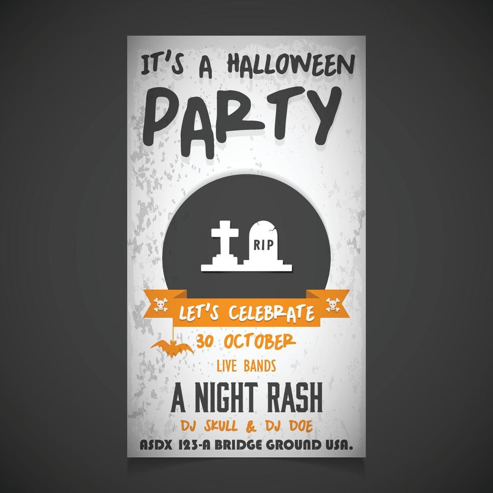 Its a Halloween party invitation card design vector