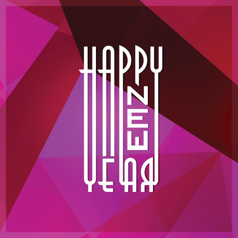 Happy New Year typographic design vector