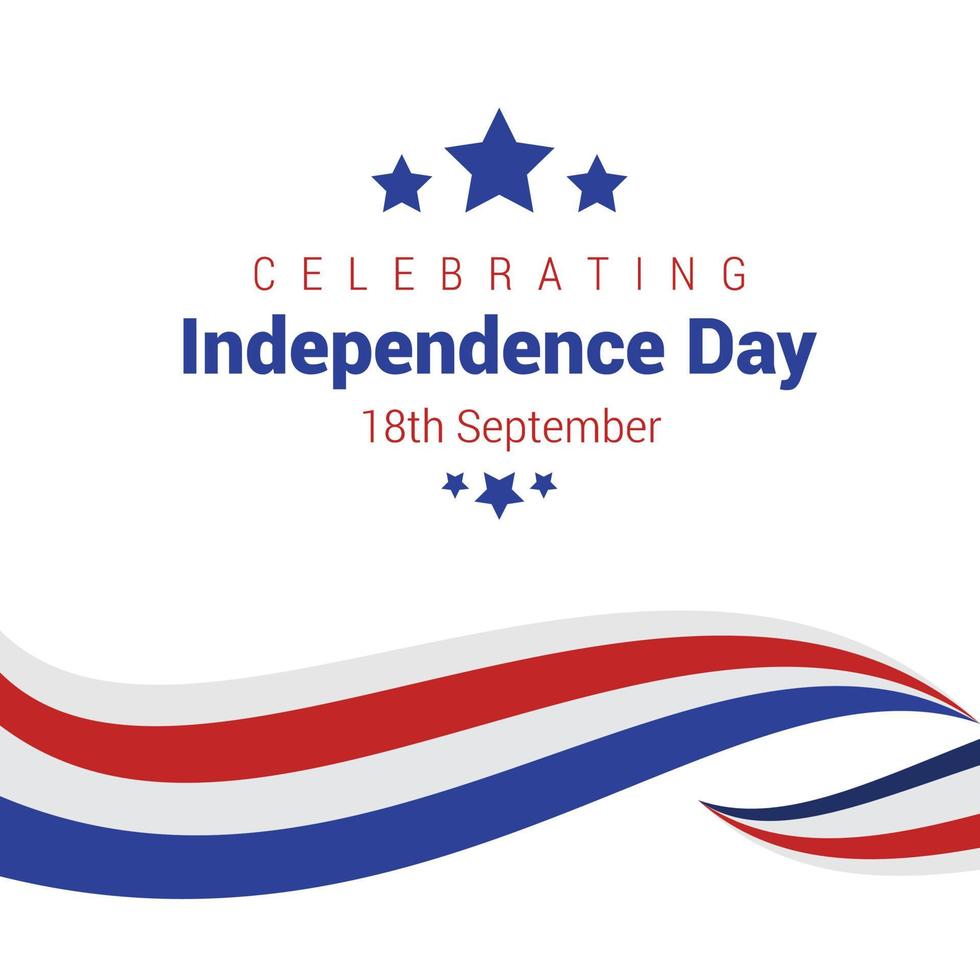 Chile Independence day card vector