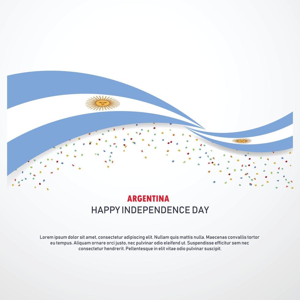 Argentina Happy independence day Background vector