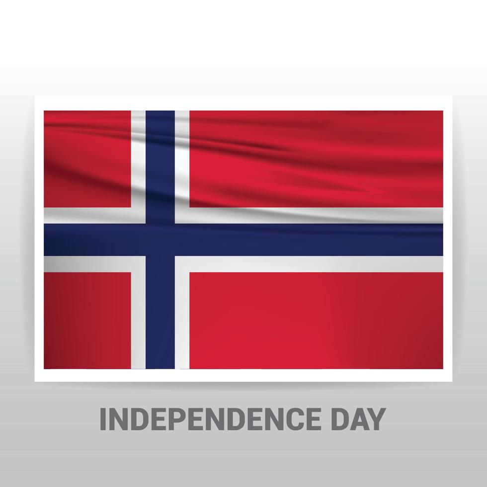 Norway flag design vector