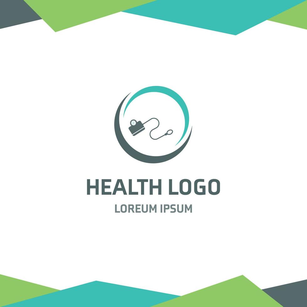 Health logo design with typography vector