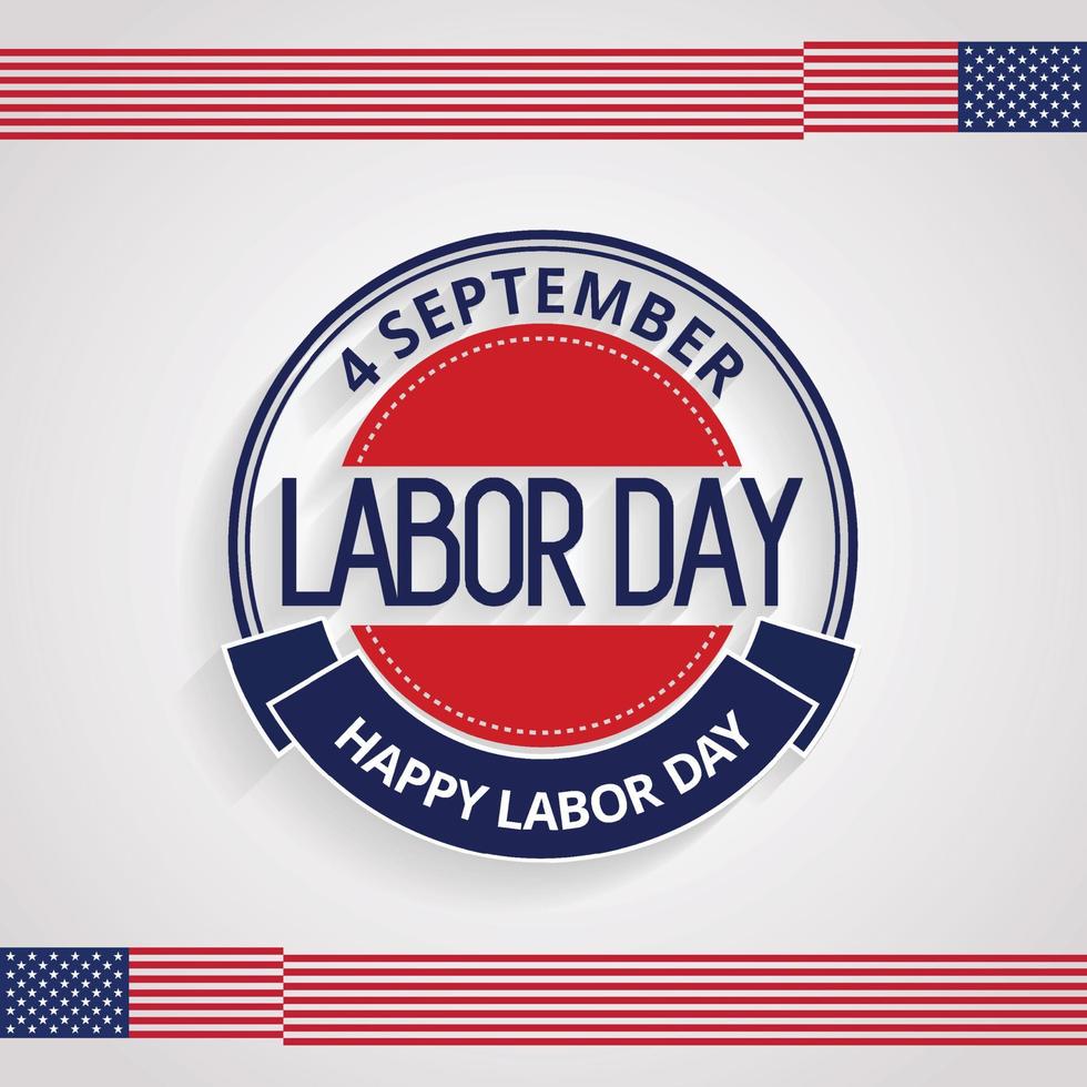Happy Labour day typography design vector