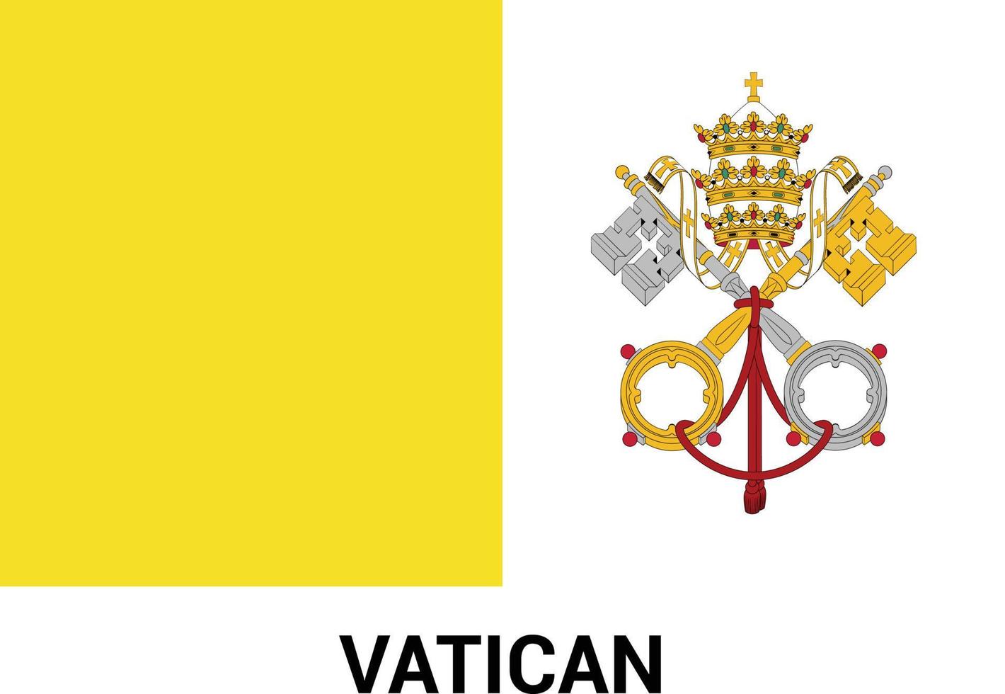 Vatican flag design vector