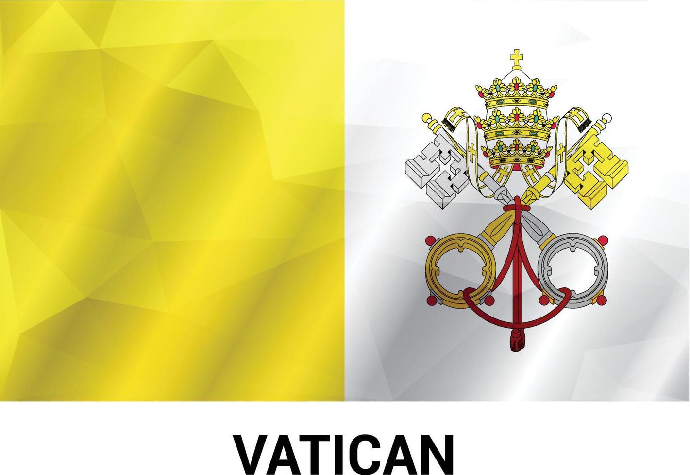 Vatican flag design vector