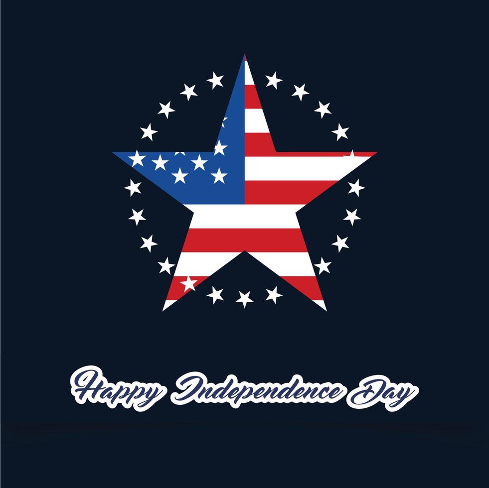 USA Independence day design card vector