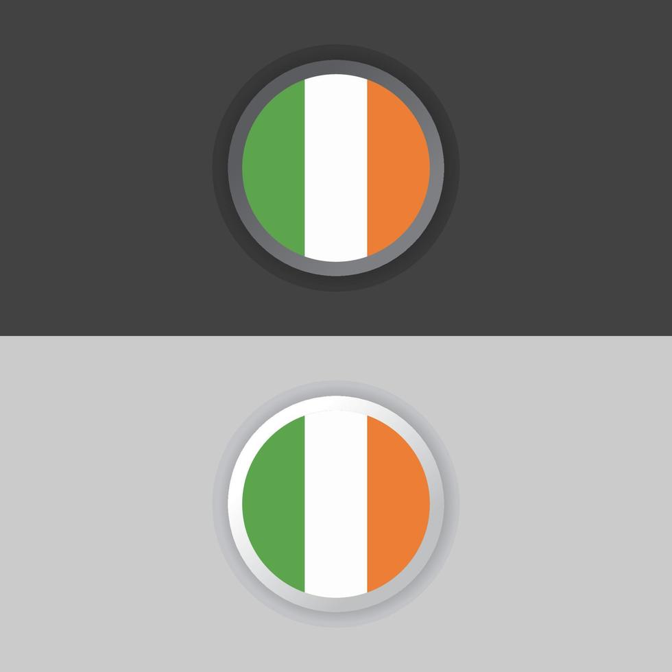 ilustración de la plantilla de la bandera de irlanda vector