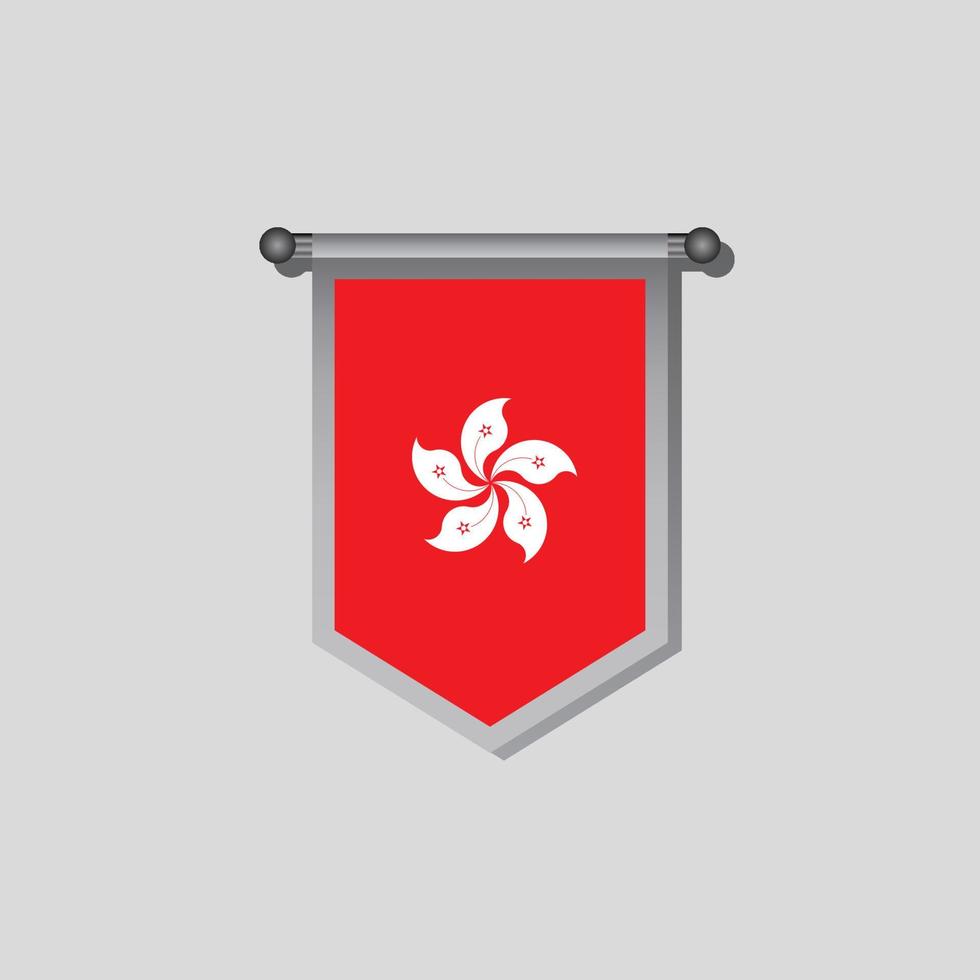 Illustration of Hong Kong flag Template vector