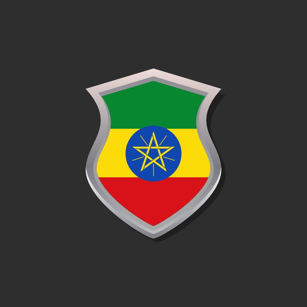 Illustration of Ethiopia flag Template vector