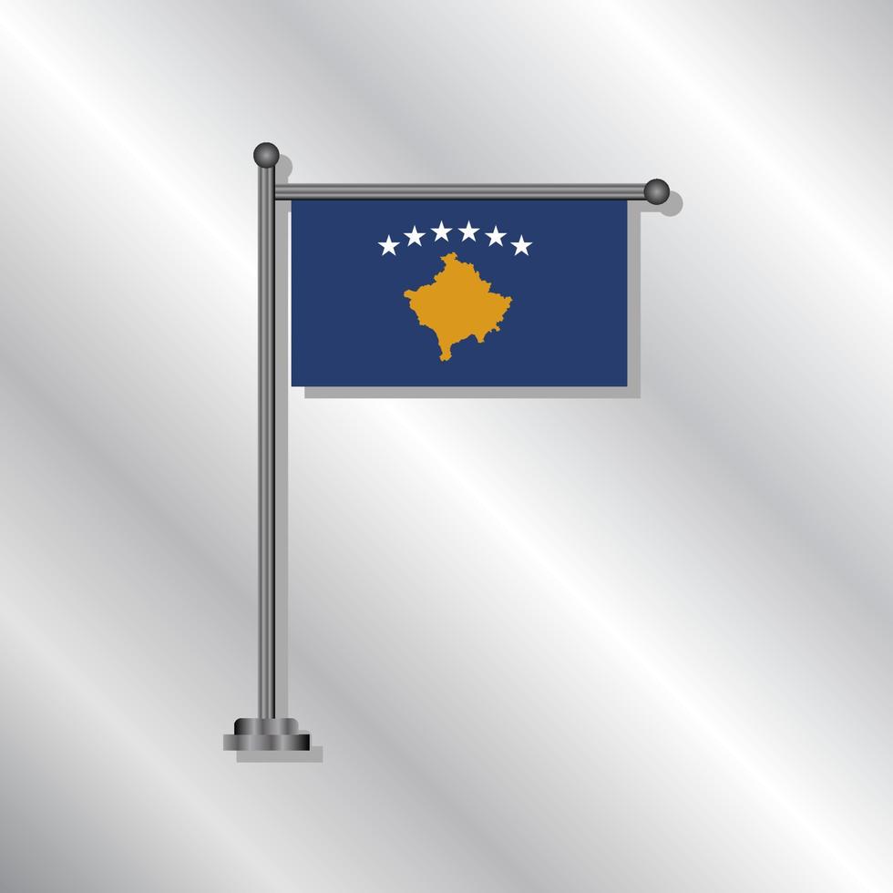 Illustration of Kosova flag Template vector