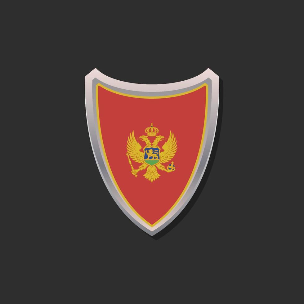 Illustration of Montenegro flag Template vector