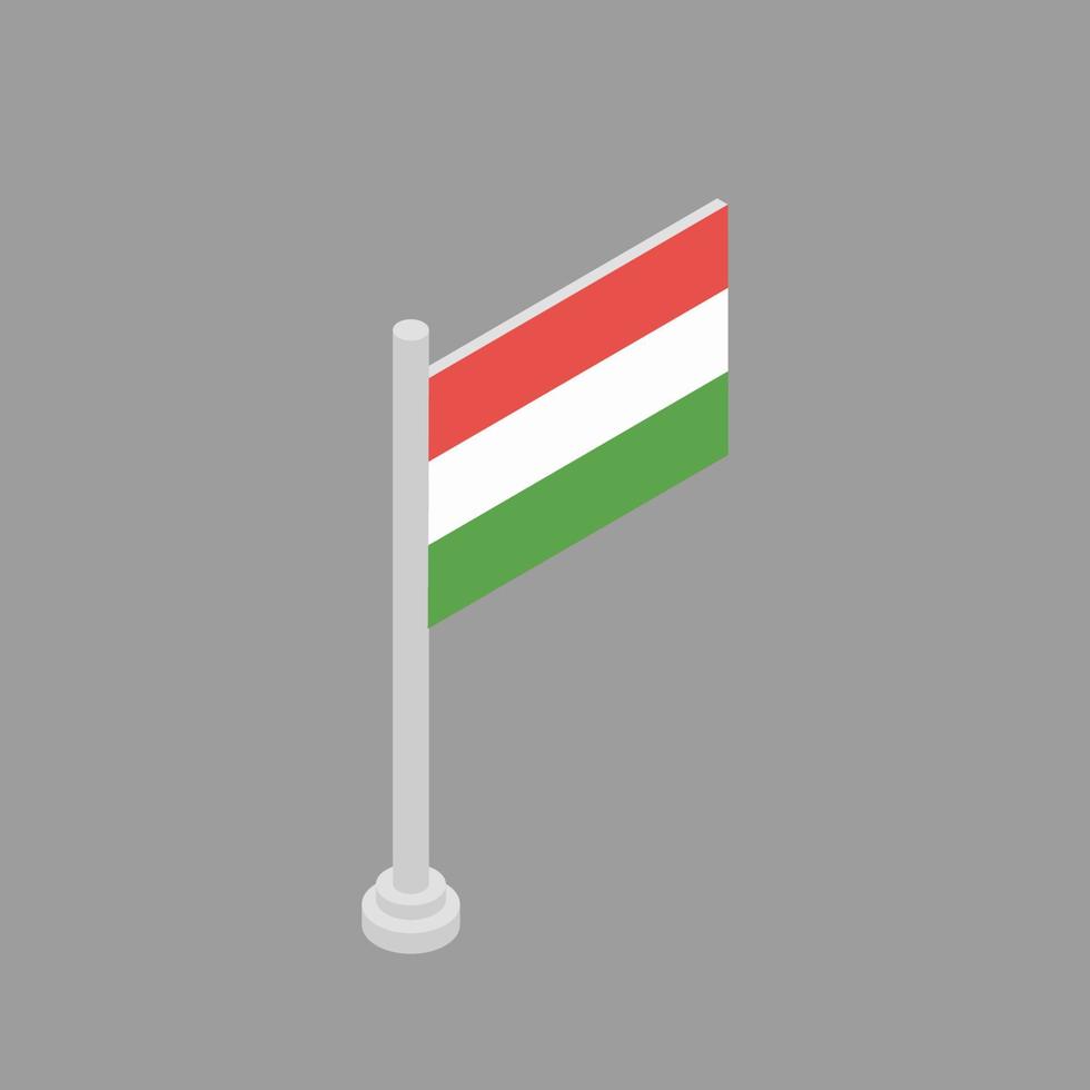 Illustration of Hungary flag Template vector