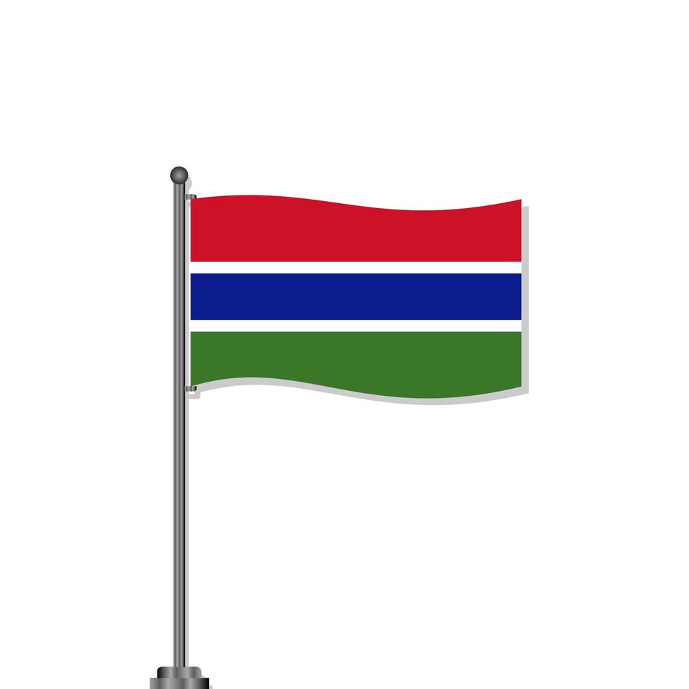 Illustration of Gambia flag Template vector
