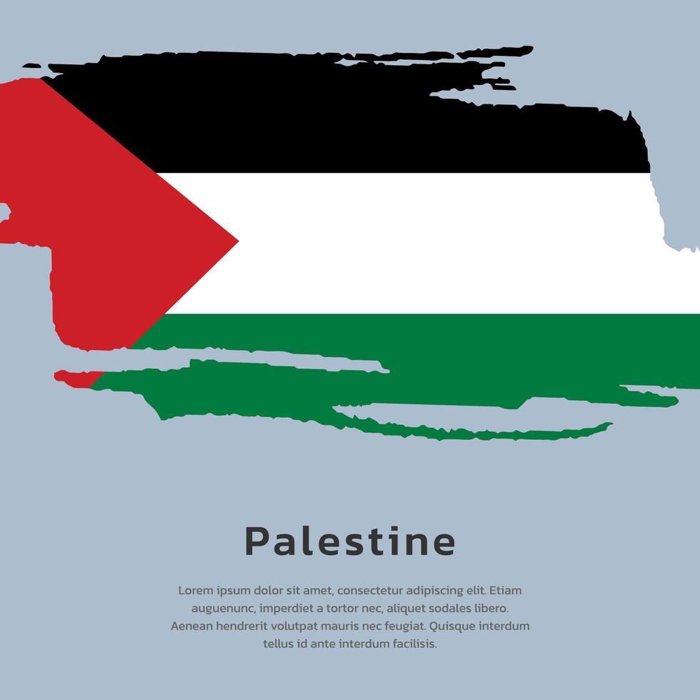 ilustración de la plantilla de la bandera palestina vector