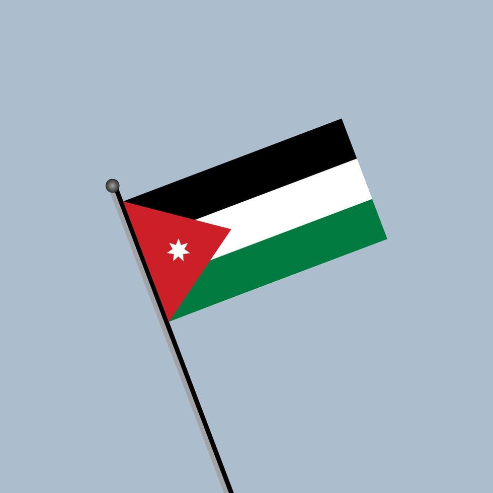 Illustration of Jordan flag Template vector